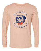 Heather Peach Hit Dogs Softball T-Shirt