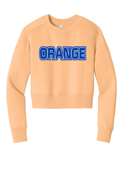 Apricot Orange Women's Cropped Crew