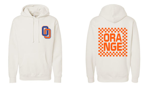 Orange Pioneers Checkered Heavyweight Hoodie