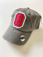 Dark Gray Ohio Distressed Vintage Cap